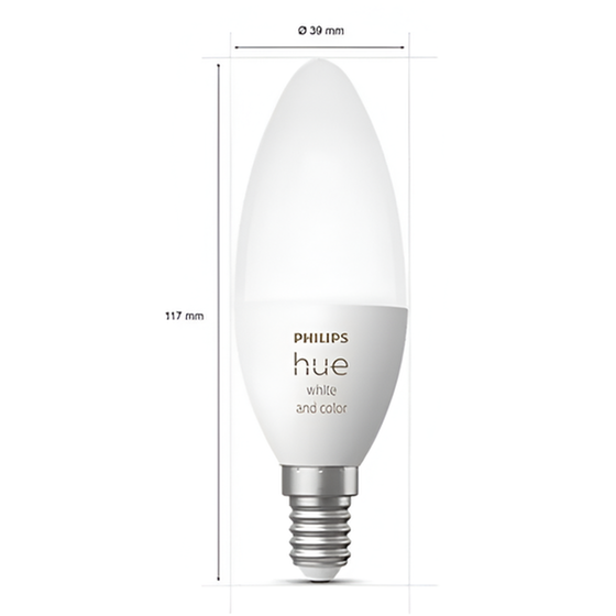 Έξυπνη Λάμπα Philips Hue E14 - RGBW image 1