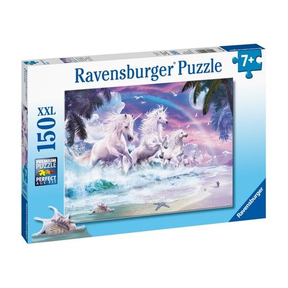 Ravensburger 150-piece Beach Puzzle, Puzzle, Brainteaser, Boy, Children, Girls Toys, Games, Unicorns image 0