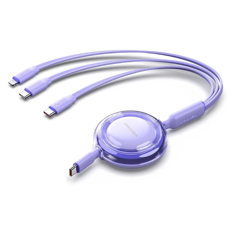 Vention Καλώδιο TRKVBE USB-C σε USB-C/Lightning 1.10m Μωβ