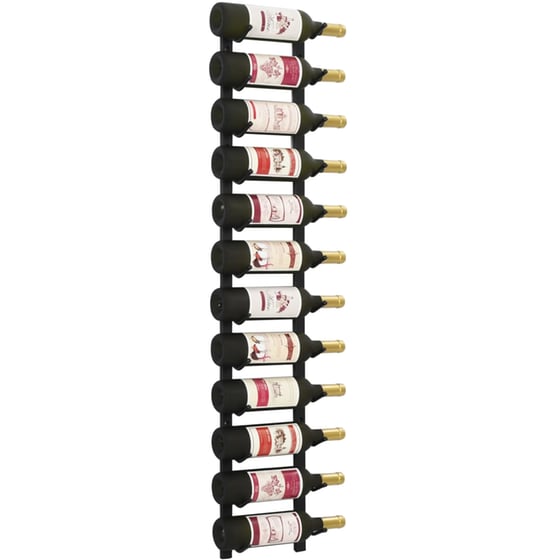 Ραφιέρα για Κρασιά VidalXL Μεταλλικό 11x120cm - Μαύρο image 3