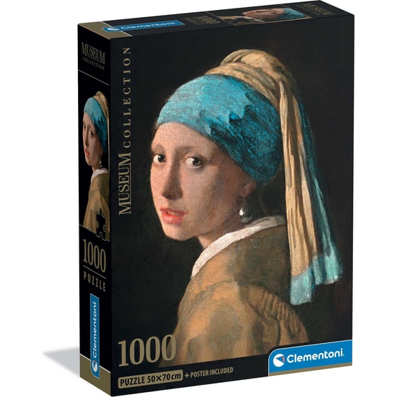 Παζλ Clementoni Museum Collection Vermeer: Κορίτσι με Μαργαριταρένιο Σκουλαρίκι - Compact Box (1000 Κομμάτια) image 0