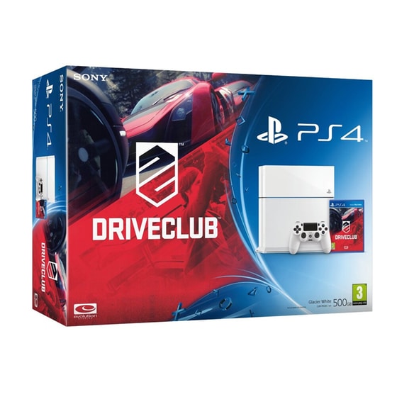 Sony PlayStation 4 - 500GB & Driveclub - Λευκό image 0