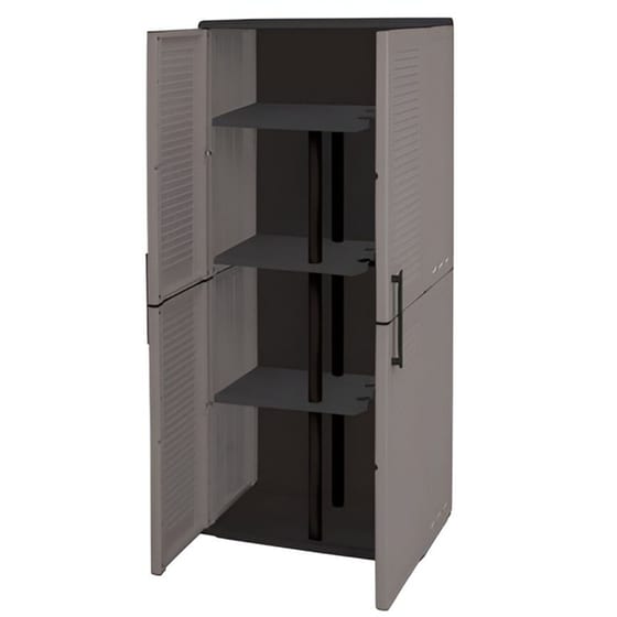 Ντουλάπα Artplast Δίφυλλη Πλαστική 68x37x169 cm - Γκρι image 2