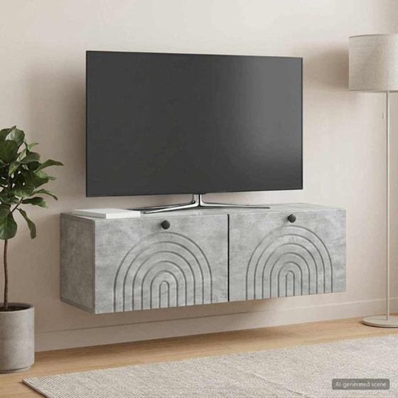 Επιτοίχιο Έπιπλο Τηλεόρασης VidaXL 98x31x30 cm image 3