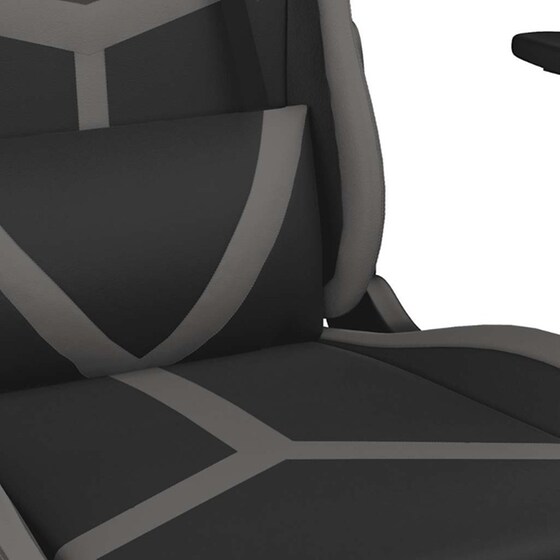 Καρέκλα Gaming VIDAXL 345438 με Υποπόδιο από Τεχνητό Δέρμα - Μαύρο image 5