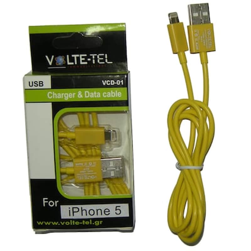 Καλώδιο δεδομένων Volte-tel Vcd01 Usb to Lightning 1m - Yellow
