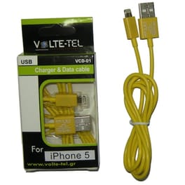 Καλώδιο δεδομένων Volte-tel Vcd01 Usb to Lightning 1m - Yellow