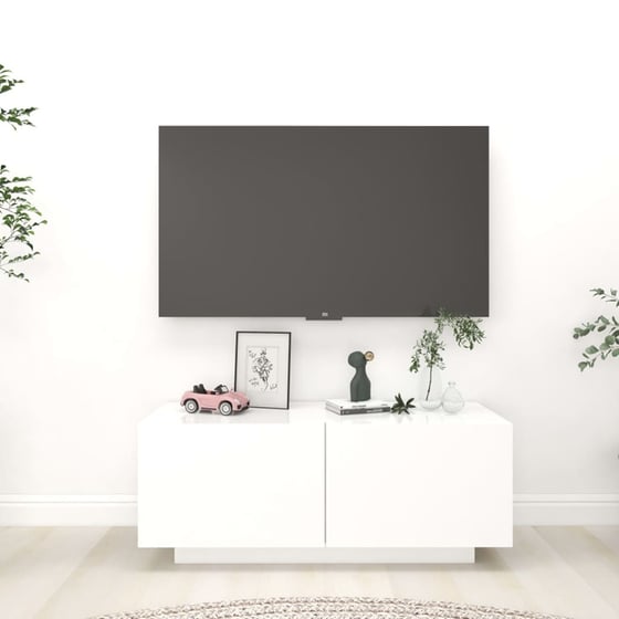 Έπιπλο Τηλεόρασης VidaXL από Μοριοσανίδα 100x35x40cm - Λευκό image 1