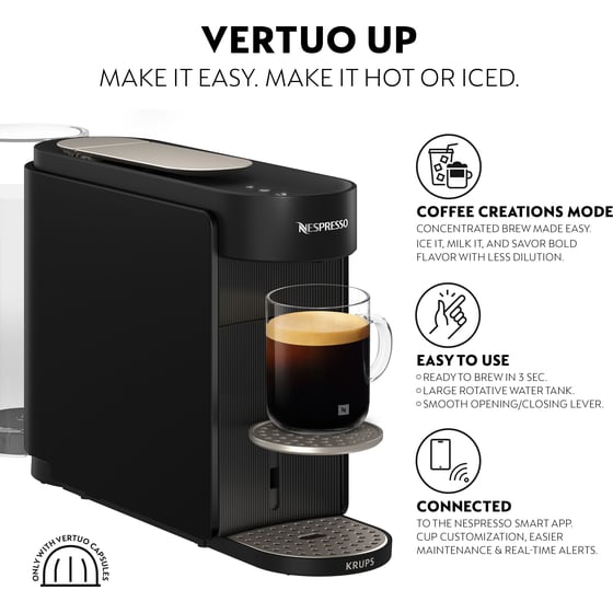 Nespresso® VERTUO UP KRUPS XN9408F0 Ink Black Μηχανή Καφέ image 7