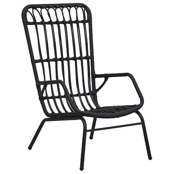 Καρέκλα Κήπου Vidaxl από Συνθετικό Ρατάν 75x53.5x90cm - Μαύρη image 0