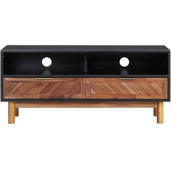 Έπιπλο Τηλεόρασης VidaXL από Ξύλο 100x35x45cm - Mάυρο/Καφέ image 1