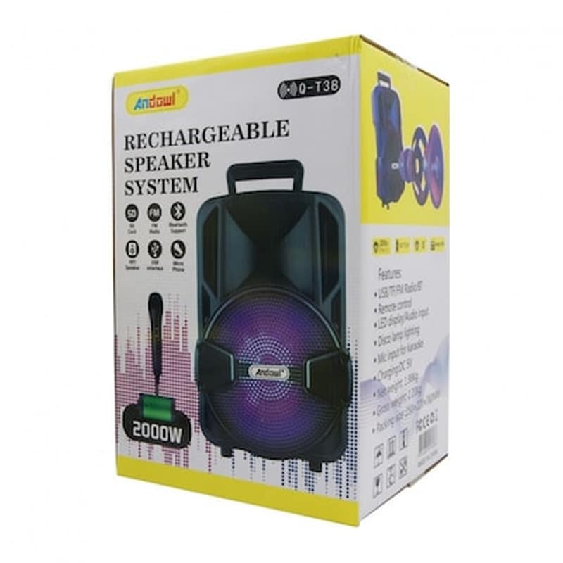 Επαναφορτιζομενο Συστημα Ηχου Andowl An-q-t38