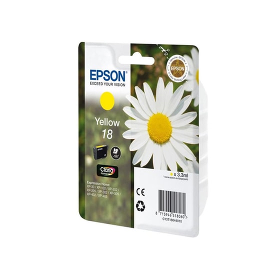 Epson 18 Κίτρινο Μελάνι Εκτυπωτή C13T18044010 image 1