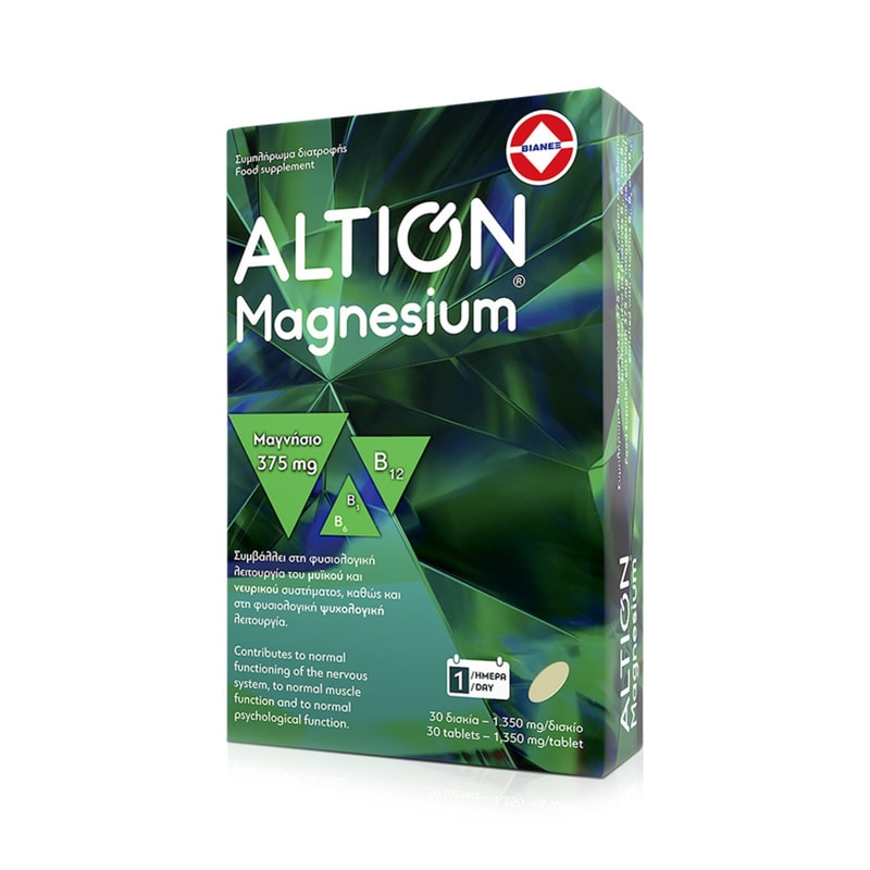 ALTION Συμπλήρωμα Διατροφής Altion Magnesium - 30 ταμπλέτες