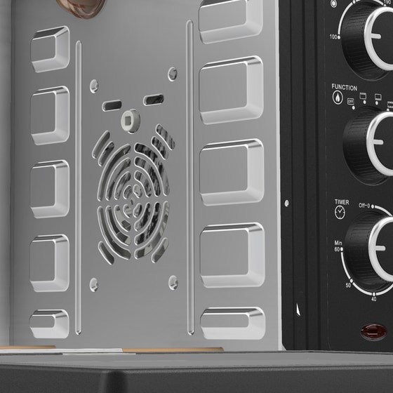 TURBOTRONIC TT-EV35 35 Lt Μαύρο Ηλεκτρικό Φουρνάκι image 9