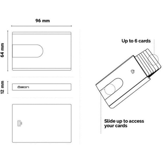 Ανδρικό Πορτοφόλι Καρτών Ogon Designs Slider με Rfid και Μηχανισμό Slide Opium Black image 3