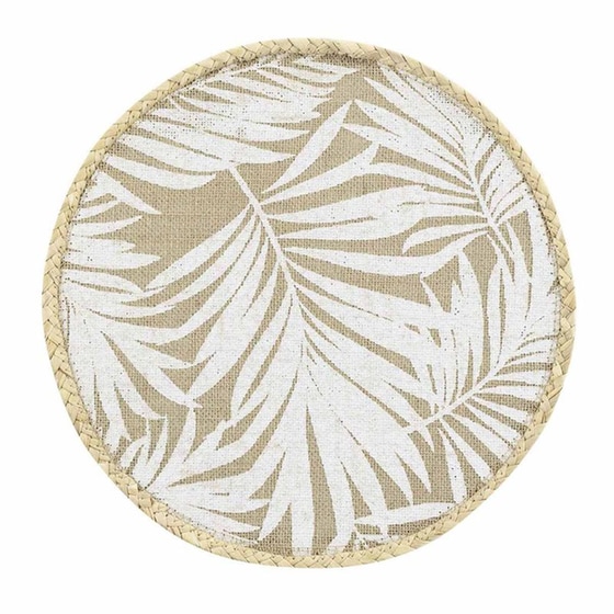 Σουπλά Spitishop Palam Ψάθινο 38cm - Μπεζ/Λευκό image 0