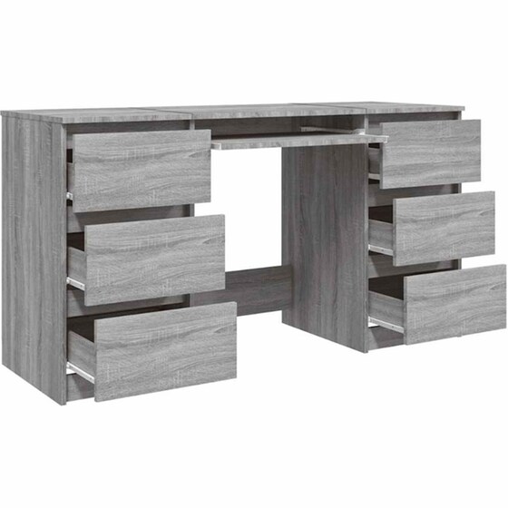 Γραφείο VidaXL από Επεξεργασμένο Ξύλο 140x50x77 cm - Γκρι Sonoma image 5