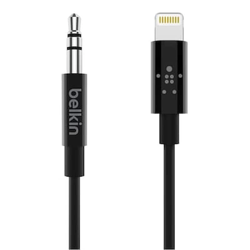 BELKIN Καλώδιο δεδομένων Belkin Mixit Lightning To 3,5mm Aux Cable 0,9m Av10172bt03-blk