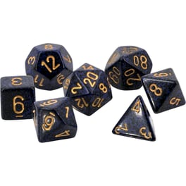 Σετ Ζάρια - 7 Dice Set Speckled Polyhedral Golden Cobalt Chessex