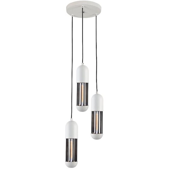 Φωτιστικό Οροφής Τρίφωτο Aca Lab Hm173p27wh Μεταλλικό - Λευκό/Μαύρο image 0