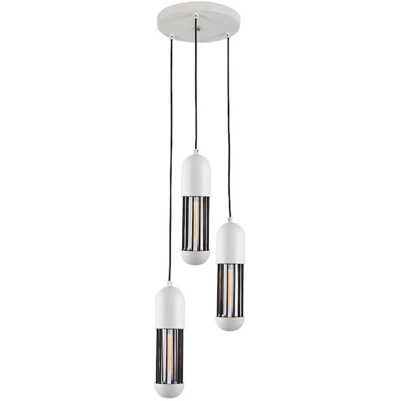 Φωτιστικό Οροφής Τρίφωτο Aca Lab Hm173p27wh Μεταλλικό - Λευκό/Μαύρο