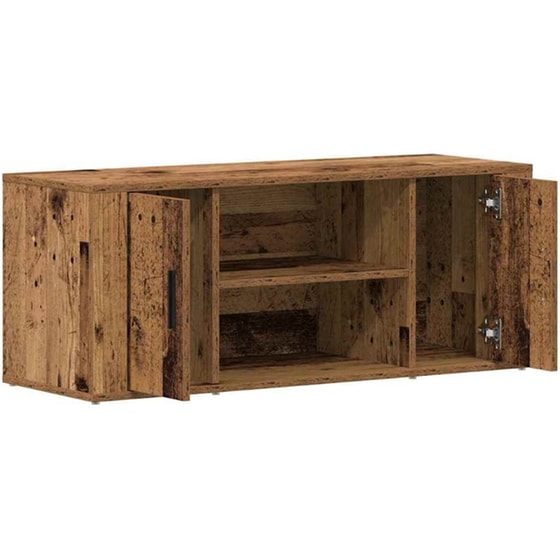 Έπιπλο Τηλεόρασης VidaXL 100 x 35 x 40 cm - Παλαιωμένο Ξύλο image 4