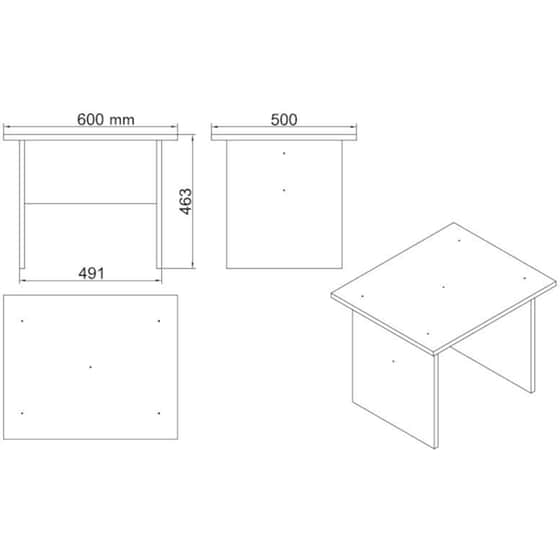 Γραφείο με Συρτάρια 24Mall Stretto από Μοριοσανίδα 140x60x73.8 cm - Μπεζ/Μαύρο image 5