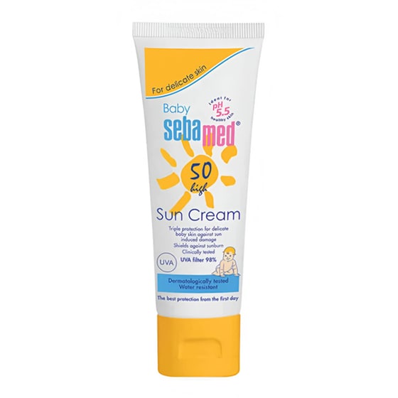 Παιδική/ Βρεφική Αντηλιακή Κρέμα Sebamed Sun Care Για Πρόσωπο και Σώμα SPF50+ 75ml image 0