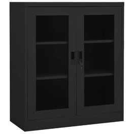 Ντουλάπα Γραφείου Vidaxl Ατσάλινη 90x40x105cm - Ανθρακί