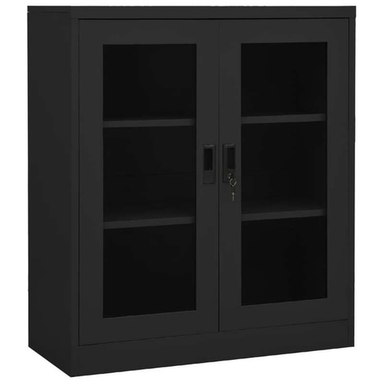 Ντουλάπα Γραφείου Vidaxl Ατσάλινη 90x40x105cm - Ανθρακί image 0
