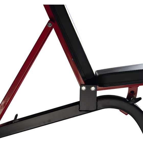 Κατακλινής Πάγκος Γυμναστικής X-Fit 154x53cm - Μαύρος/Κόκκινος image 1