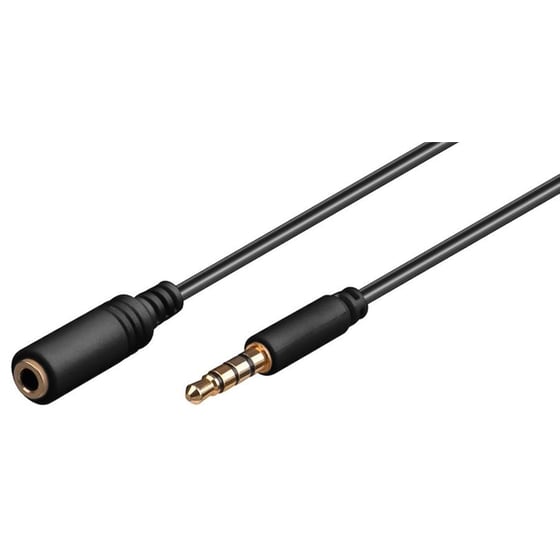 Goobay Προέκταση Καλωδίου Ήχου 3.5mm 62481, 4 Pin Stereo, Cu, 5m, Μαύρο image 0