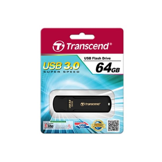 Transcend Jetflash 700 64GB USB 3.0 Stick Μαύρο image 1