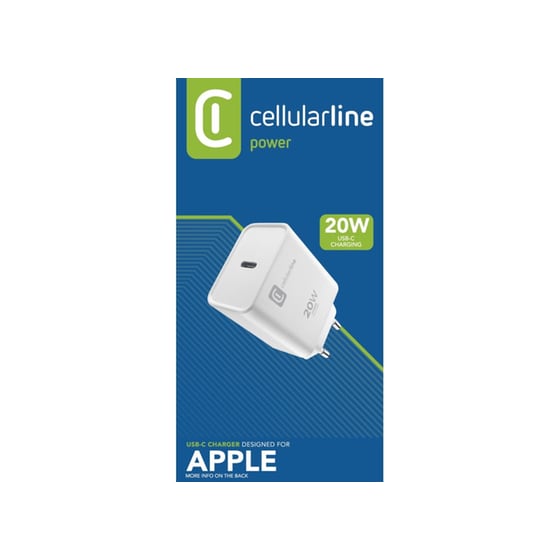 Φορτιστής Πρίζας Cellular Line Usb-C 20W - White image 1
