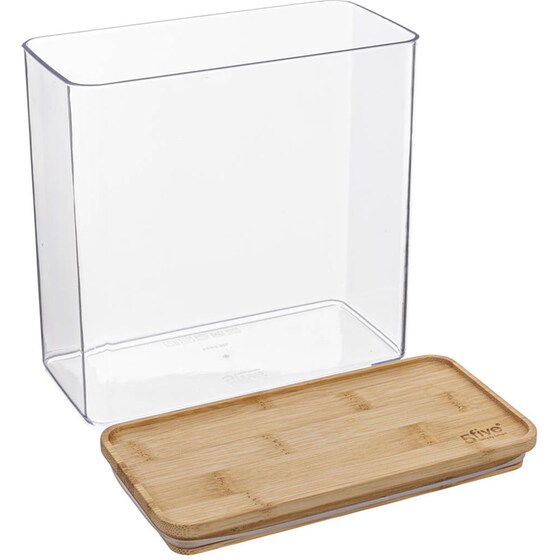 Φαγητοδοχείο Spitishop Πλαστικό 20x10x20cm - Διάφανο/Καφέ image 1