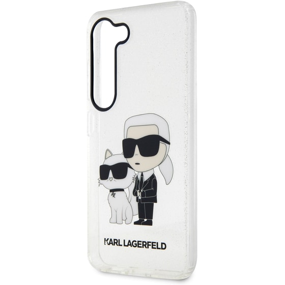 Θήκη Samsung Galaxy S23 - Karl Lagerfeld Hard Case Karl+Choupette - Clear/Glitter image 2