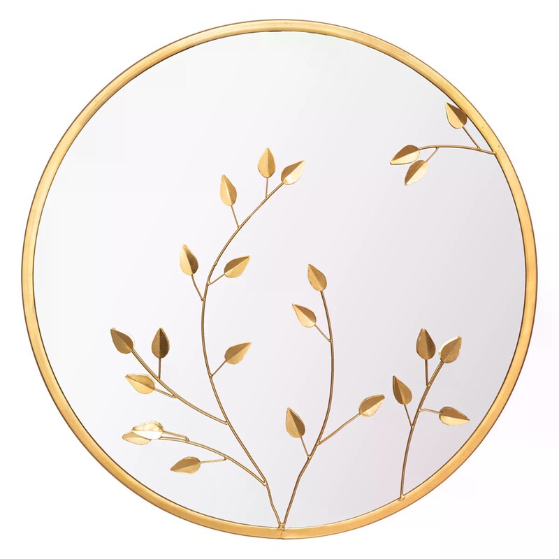 Διακοσμητικός Καθρέφτης Τοίχου Spitishop Μεταλλικός 182049 Φ58 cm - Χρυσό