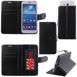 VOLTE-TEL Θήκη Universal 5.1-5.7 Leather  Book  Stand 3M Slide - Black