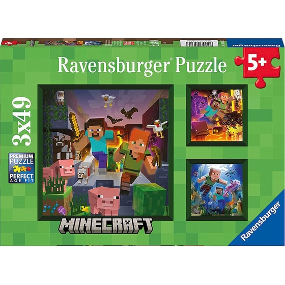 Παιδικό Παζλ Ravensburger Minecraft Biomes (3x49 Κομμάτια) image 0