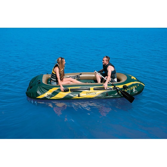 Φουσκωτή Βάρκα Intex Seahawk 4 από PVC κατάλληλο για 4 άτομα - Πράσινη image 6