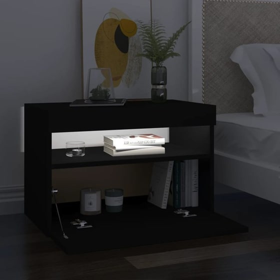 Έπιπλα Τηλεόρασης VidaXL Μοριοσανίδα 2 Τμχ 60x35x40cm - Μαύρο image 1