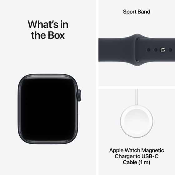 Apple Watch SE 3 GPS + Cellular 40mm Midnight Aluminium Case with Navy Blue Sport Band - M/L image 6