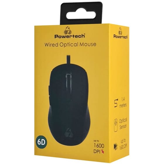 Powertech Pt-1290 Ενσύρματο Ποντίκι - Μαύρο image 4