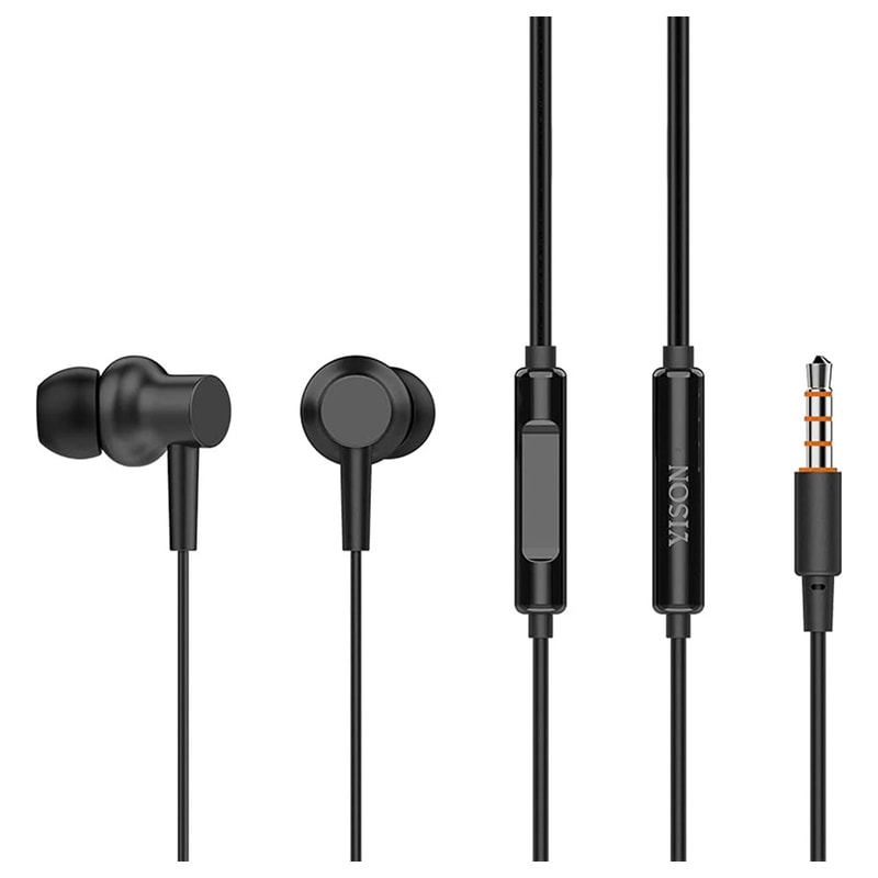 YISON Ακουστικά Handsfree Yison X2 3.5 mm - Μαύρα