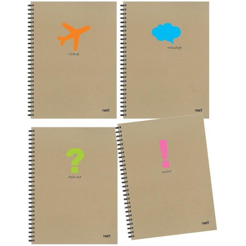 Τετράδιο Σπιράλ NEXT Α4 4 Θεμάτων Natural (1 Τεμάχιο)