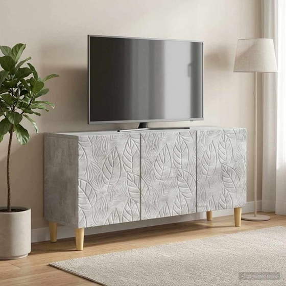 Έπιπλο Τηλεόρασης VidaXL 99x34.5x50 cm - Γκρι Σκυροδέματος image 2