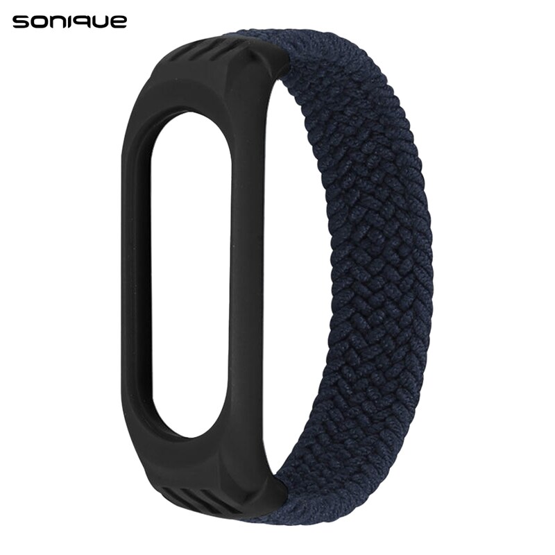 Λουράκι Braided για Xiaomi Mi Band 3/4/5/6 - Σκούρο Μπλε