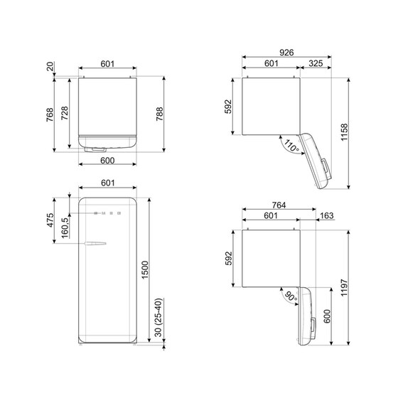SMEG FAB28RLI6 270 Lt Lime Ψυγείο Μονόπορτο image 7