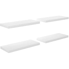 Ράφια Τοίχου VidaXL από MDF 60x23.5x3.8 cm 4 Τμχ - Λευκό